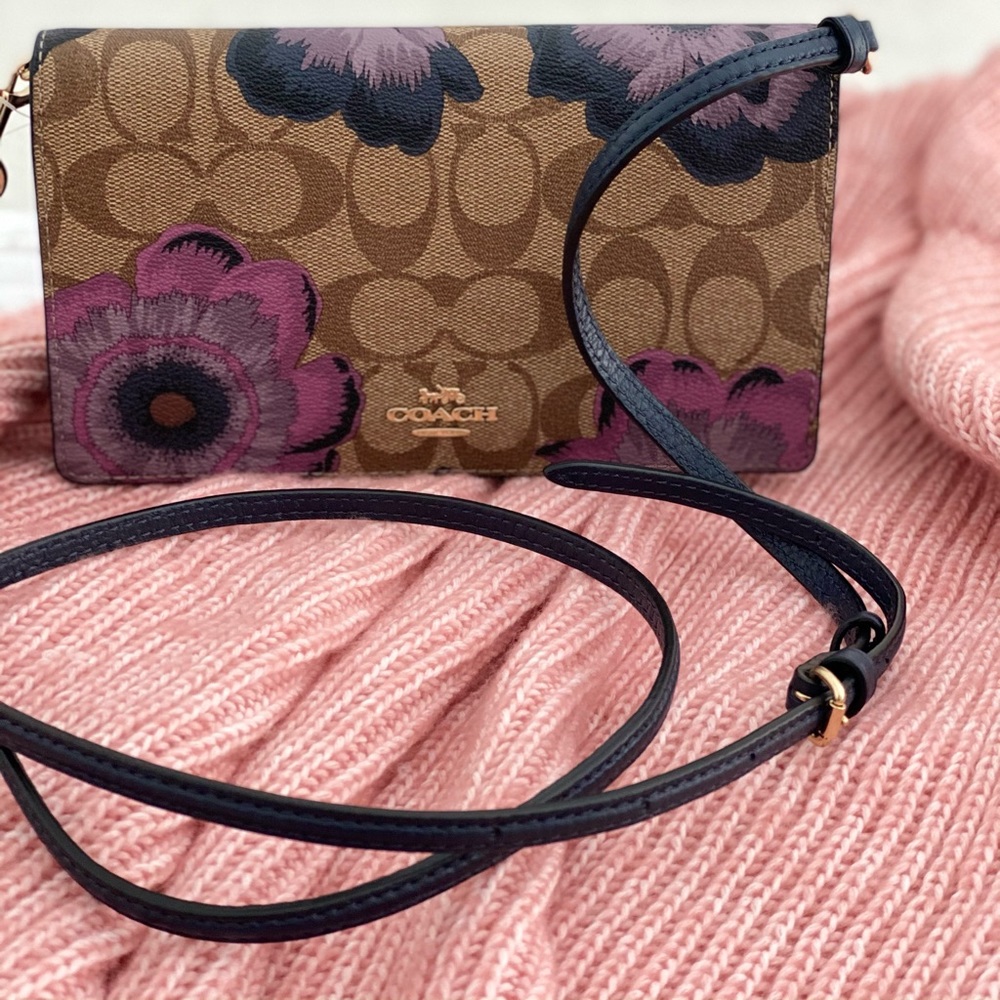 🆕 COACH | Purple Floral Purse BOXED - Picture 3 of 16